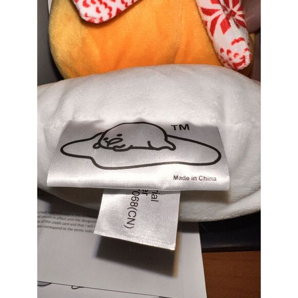 Sanrio Gudetama Winter Scarf Plush Lazy Egg Cuddly Stuffed Plush 8" NWT - Picture 7 of 10